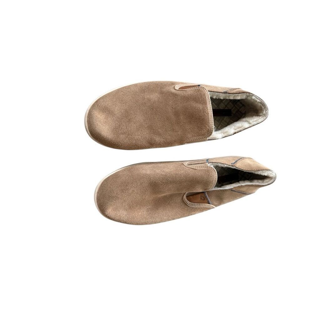 OluKai Mens Tan Suede Hele Malie Slip-On Loafer Shoes Size 10M